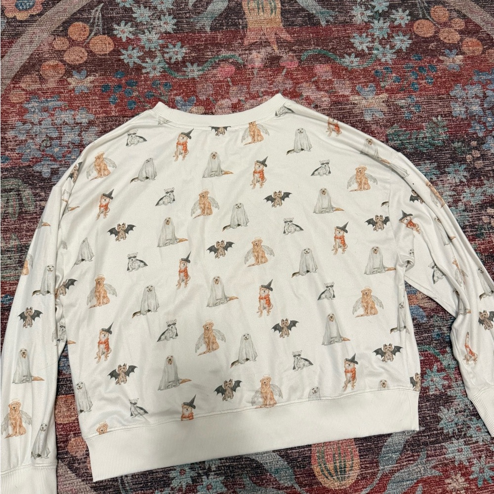 Z supply hey boo Halloween dog shorts and long sleeve set - Picture 7 of 7
